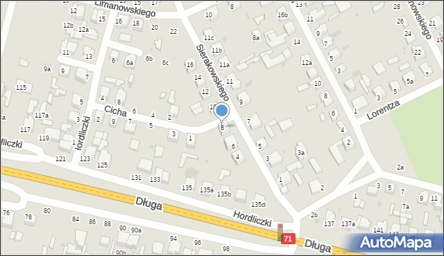 Zgierz, Sierakowskiego Zygmunta, 8, mapa Zgierz