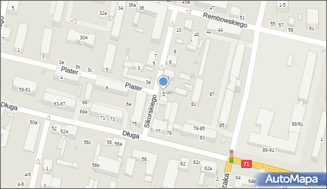 Zgierz, Sikorskiego Władysława, gen., 2, mapa Zgierz