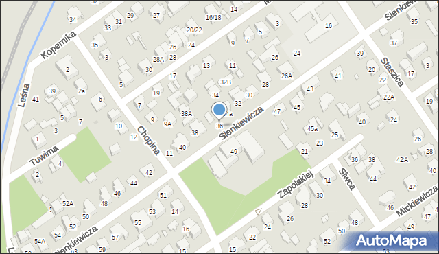 Zielonka, Sienkiewicza Henryka, 36, mapa Zielonka