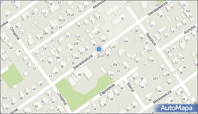 Zielonka, Sienkiewicza Henryka, 47, mapa Zielonka