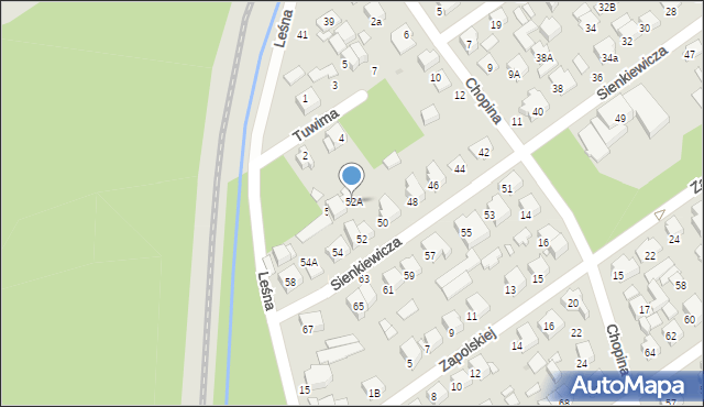 Zielonka, Sienkiewicza Henryka, 52A, mapa Zielonka