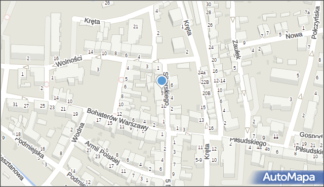 Złocieniec, Sikorskiego Władysława, gen., 3, mapa Złocieniec