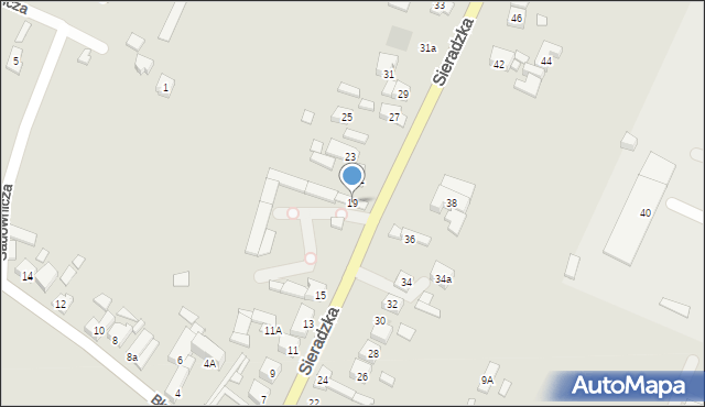 Złoczew, Sieradzka, 19, mapa Złoczew