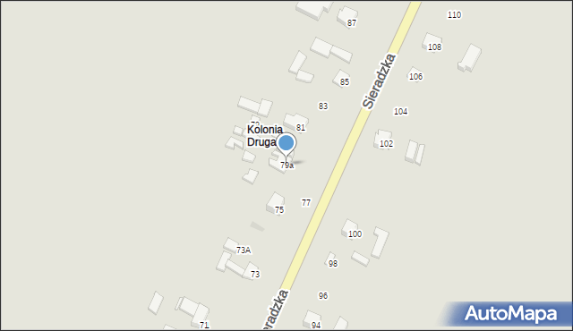 Złoczew, Sieradzka, 79a, mapa Złoczew