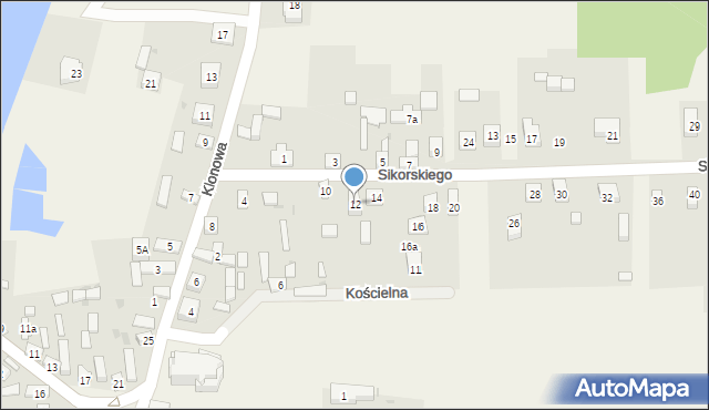 Złoty Potok, Sikorskiego Władysława, gen., 12, mapa Złoty Potok