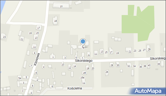 Złoty Potok, Sikorskiego Władysława, gen., 7a, mapa Złoty Potok