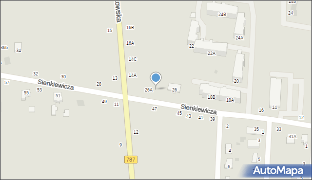 Zwoleń, Sienkiewicza Henryka, 26B, mapa Zwoleń