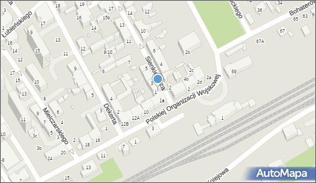 Żyrardów, Sienkiewicza Henryka, 1b, mapa Żyrardów