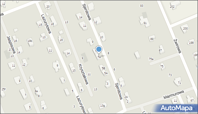 Gorzów Wielkopolski, Sjenitowa, 7A, mapa Gorzów Wielkopolski