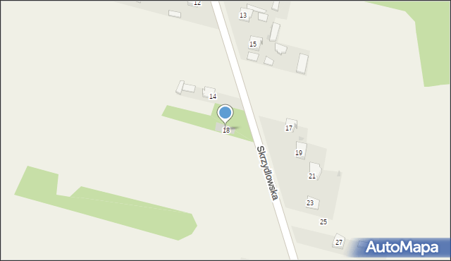 Adamów, Skrzydlowska, 18, mapa Adamów