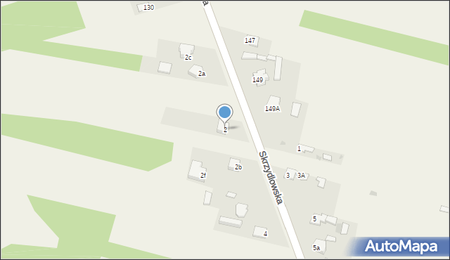 Adamów, Skrzydlowska, 2, mapa Adamów