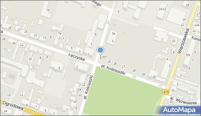 Aleksandrów Łódzki, Skłodowskiej-Curie Marii, 1, mapa Aleksandrów Łódzki