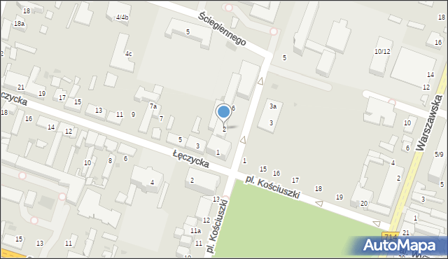 Aleksandrów Łódzki, Skłodowskiej-Curie Marii, 2, mapa Aleksandrów Łódzki