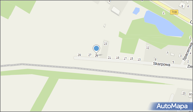 Anielin Swędowski, Skarpowa, 25, mapa Anielin Swędowski