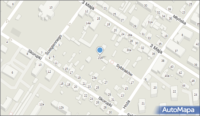 Augustów, Skorupki Ignacego Jana, ks., 21A, mapa Augustów