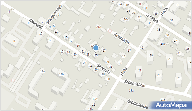 Augustów, Skorupki Ignacego Jana, ks., 25, mapa Augustów