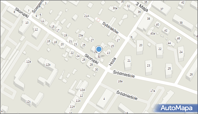 Augustów, Skorupki Ignacego Jana, ks., 31, mapa Augustów