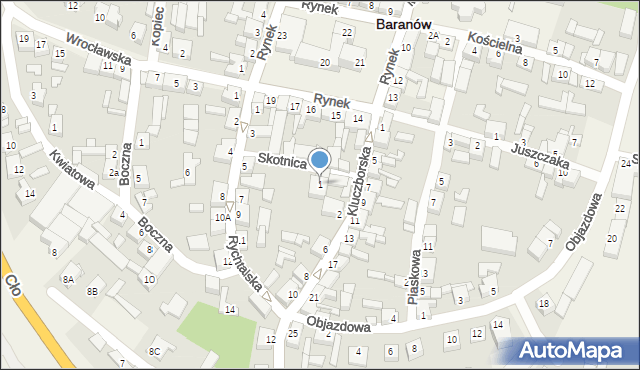 Baranów, Skotnica, 1, mapa Baranów