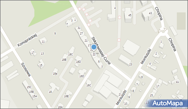 Barlinek, Skłodowskiej-Curie Marii, 11, mapa Barlinek