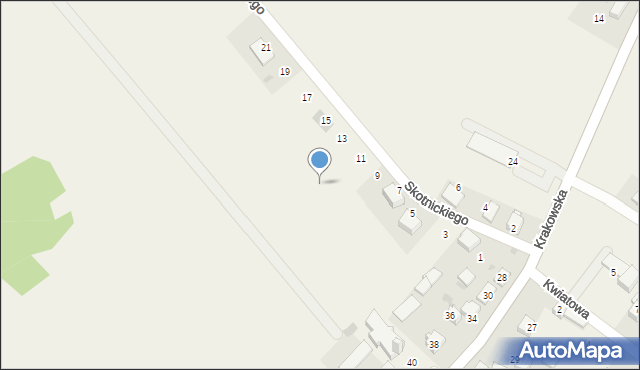 Bębło, Skotnickiego Jana, ks., 25k, mapa Bębło