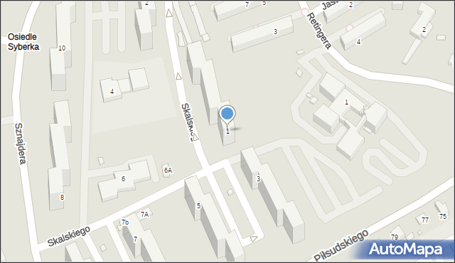 Będzin, Skalskiego Stanisława, gen., 1, mapa Będzin