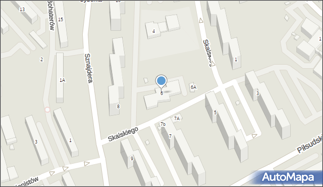 Będzin, Skalskiego Stanisława, gen., 6, mapa Będzin