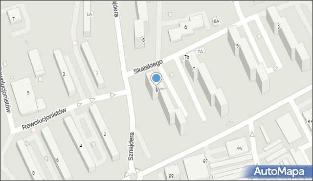 Będzin, Skalskiego Stanisława, gen., 9, mapa Będzin