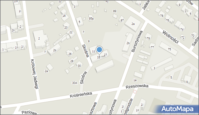 Będzin, Skośna, 19, mapa Będzin
