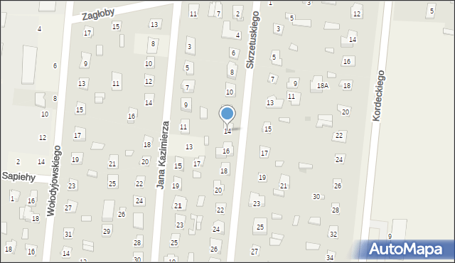 Biała, Skrzetuskiego Jana, 14, mapa Biała
