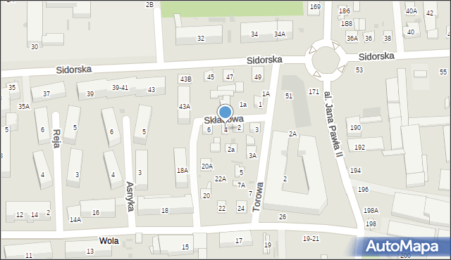 Biała Podlaska, Składowa, 4, mapa Białej Podlaskiej