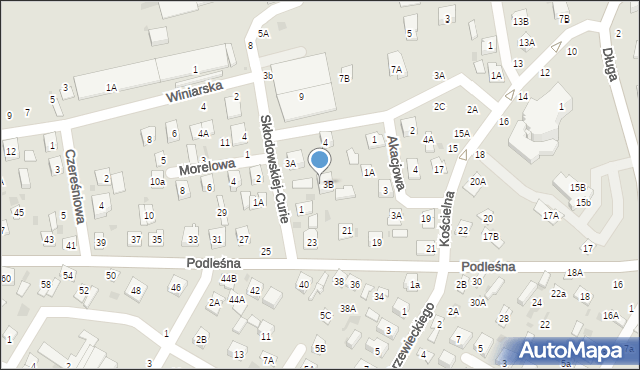 Biała Podlaska, Skłodowskiej-Curie Marii, 3, mapa Białej Podlaskiej