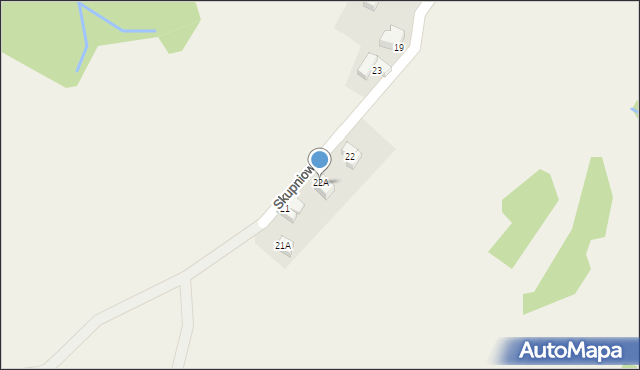 Biały Dunajec, Skupniowa, 22A, mapa Biały Dunajec