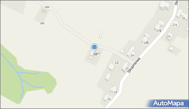 Biały Dunajec, Skupniowa, 23B, mapa Biały Dunajec