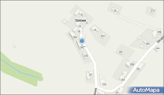 Biały Dunajec, Skupniowa, 24f, mapa Biały Dunajec