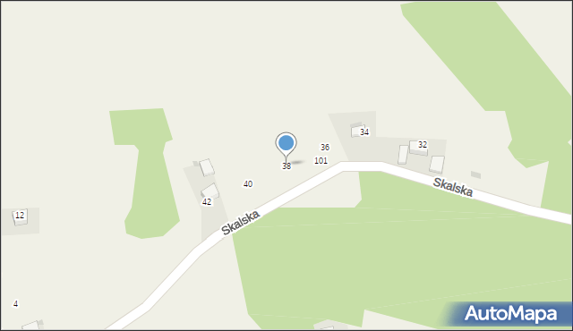 Biały Kościół, Skalska, 38, mapa Biały Kościół