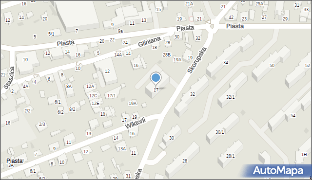 Białystok, Skorupska, 17, mapa Białegostoku