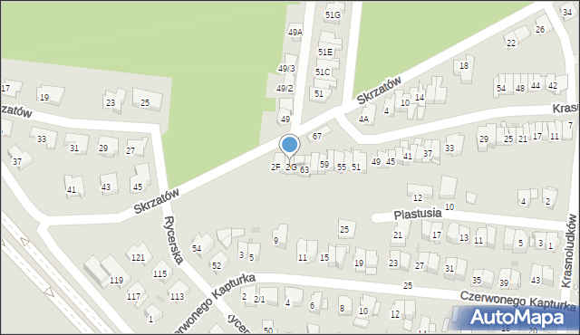 Białystok, Skrzatów, 2G, mapa Białegostoku