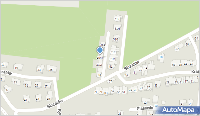 Białystok, Skrzatów, 49/3, mapa Białegostoku