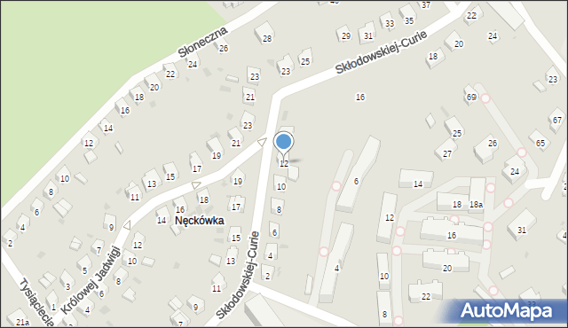 Biecz, Skłodowskiej-Curie Marii, 12, mapa Biecz