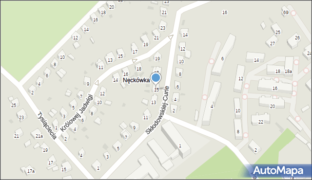 Biecz, Skłodowskiej-Curie Marii, 15, mapa Biecz