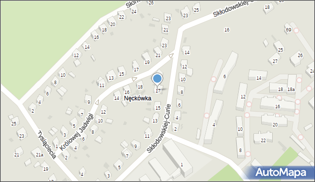 Biecz, Skłodowskiej-Curie Marii, 17, mapa Biecz