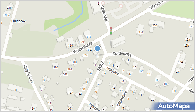 Bielsko-Biała, Skiby Pawła, ks., 2, mapa Bielsko-Białej
