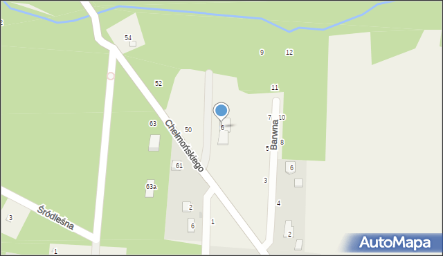 Bieniewiec, Skośna, 6, mapa Bieniewiec