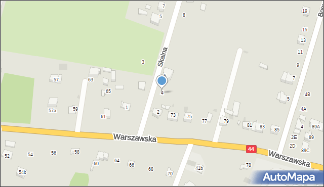 Bieruń, Skalna, 4, mapa Bieruń