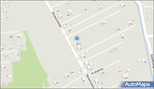 Bieruń, Skowronków, 35, mapa Bieruń