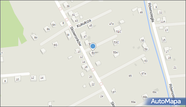 Bieruń, Skowronków, 53, mapa Bieruń