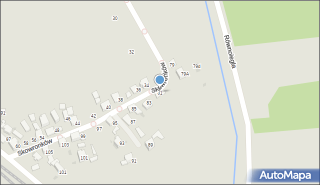 Bieruń, Skowronków, 81, mapa Bieruń