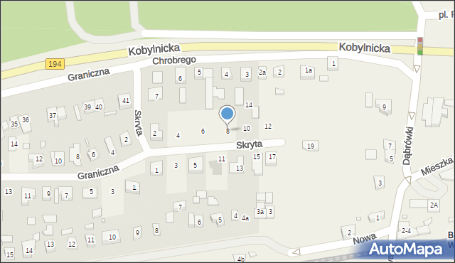Biskupice, Skryta, 8, mapa Biskupice