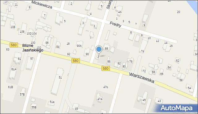 Blizne Jasińskiego, Skargi Piotra, ks., 2, mapa Blizne Jasińskiego