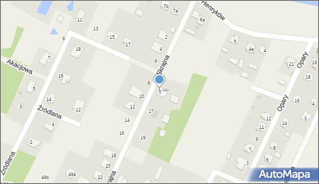 Bliżyn, Skrajna, 3, mapa Bliżyn